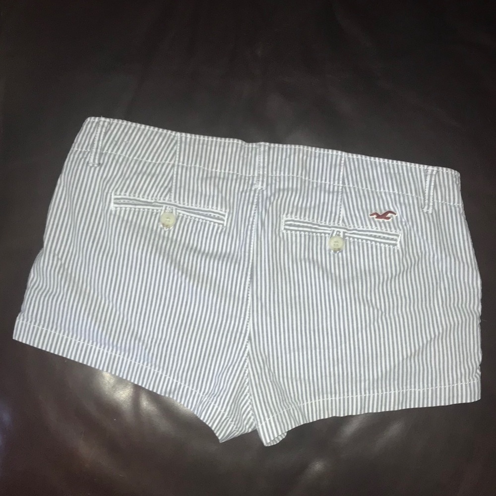 Hollister blue and white stripe shorts